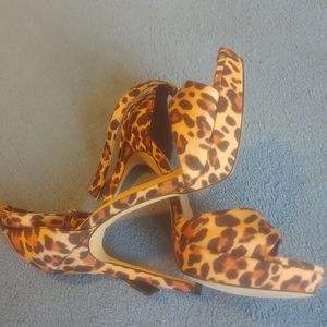 Woman's leopard print high heels